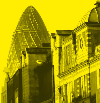 A view of a surveyed building.